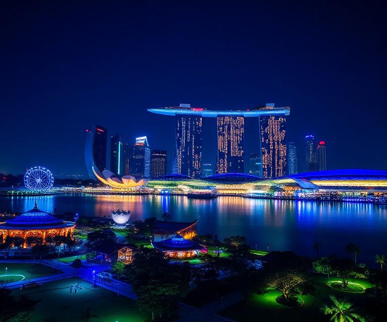 Marina Bay Singapore at night